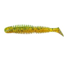 Силікон рибальський Reins Bubbling Shad 3" B61 Chart Pepper/Motoroil Red Gold (6 шт/уп.) (1552.07.60)