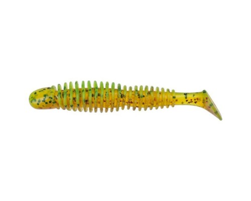 Силікон рибальський Reins Bubbling Shad 3" B61 Chart Pepper/Motoroil Red Gold (6 шт/уп.) (1552.07.60)