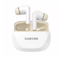 Навушники Canyon Hexagon 7 TWS ANC+ENC Wireless Charge White/Beige (CNS-TWS7WB)