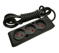 Мережевий подовжувач TECCO 5м 3 поста black (8681277843310)