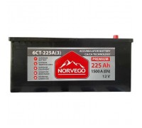 Акумулятор автомобільний NORVEGO ВЕСТА Premium 225A +лів (3) (1500 пуск)
