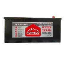 Акумулятор автомобільний NORVEGO ВЕСТА Premium 225A +лів (3) (1500 пуск)