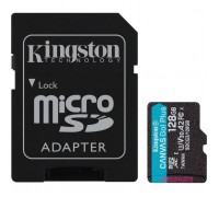 Карта пам'яті Kingston 128GB microSDXC сlass 10 UHS-I U3 V30 A2 Canvas Go Plus G4 (SDCG4/128GB)