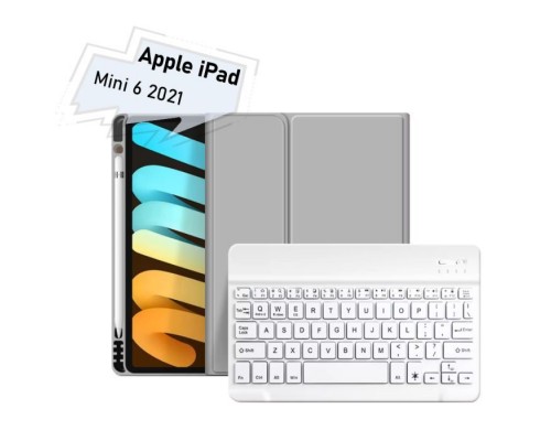 Чохол до планшета BeCover with keyboard Apple iPad Mini 6 2021 Gray (712988)