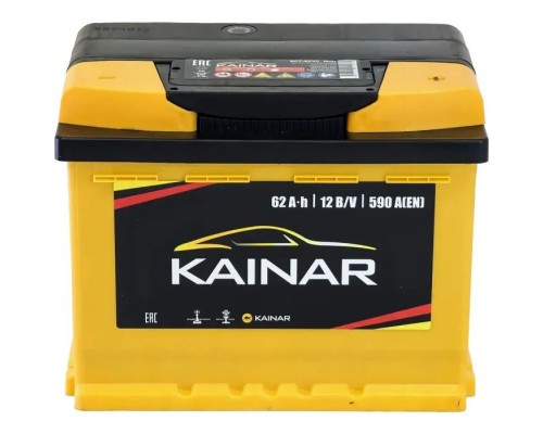 Акумулятор автомобільний KAINAR STANDART 62Ah (+/-) (590EN) (062 261)