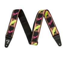 Ремінь для гітари Fender Strap 2" Neon Monogrammed Yellow Pink (232337)