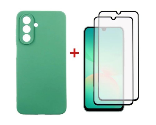 Чохол до мобільного телефона Dengos Kit Samsung Galaxy A26 Soft + 2 pcs glass (Mint) (DG-CTG2P-12)