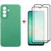 Чохол до мобільного телефона Dengos Kit Samsung Galaxy A26 Soft + 2 pcs glass (Mint) (DG-CTG2P-12)