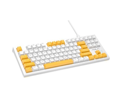 Клавіатура Aula F3032 keycaps plus 21 Yellow keys KRGD Red USB UA White (6948391204680)