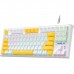 Клавіатура Aula F3032 keycaps plus 21 Yellow keys KRGD Red USB UA White (6948391204680)