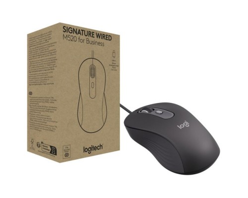 Мишка Logitech Signature M520 for Business USB-C Graphite (910-007511)