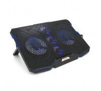 Підставка до ноутбука IceCoorel 10-15.6", 2*140mm + 3*70mm 1400 RPM, 2*USB, 410x290x26mm, Blue (A2)
