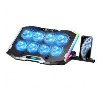 Підставка до ноутбука IceCoorel 10-17", 8*70mm, 2*USB, + LCD, 410x297x40mm, RGB (K10)