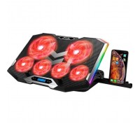 Підставка до ноутбука IceCoorel 10-17", 4*100mm 1400 RPM + 4*70mm 2500 RPM, 2*USB, 410x296x40mm, Red (K9)
