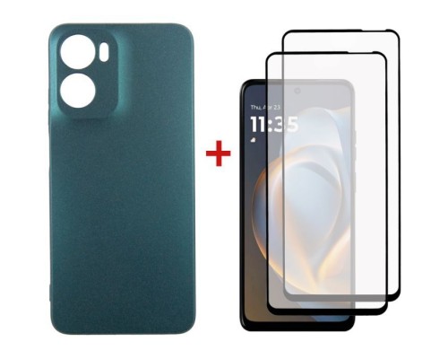 Чохол до мобільного телефона Dengos Motorola G05 Soft + glass 2pcs (Green) (DG-CTG2P-18)