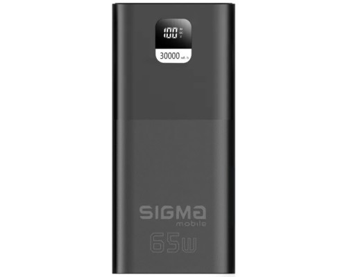 Батарея універсальна Sigma X-power SI30A6QLX 30000mAh, PD/65W, LED, cable 100w, black (4827798835111)