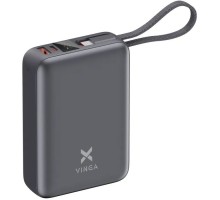 Батарея універсальна Vinga 20000 mAh 45W Display Cable (VPBB2045C)