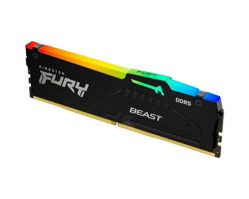 Модуль пам'яті для комп'ютера DDR5 32GB 5600 MHz Beast RGB EXPO Black Kingston Fury (ex.HyperX) (KF556C40BB2A-32)