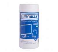 Серветки Buromax JOBMAX Wet wipes for DISPLAYS 100pcs, tube (BM.0802)