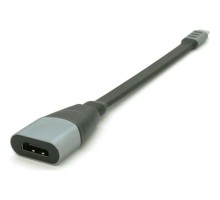 Перехідник USB-C to HDMI F 0.18m black-gray Voltronic (Type-C(M)/HDMI(F)flat18cm)