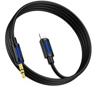 Кабель мультимедійний Lightning to 3.5mm M 1.0m silicone black BOROFONE (6941991114397)