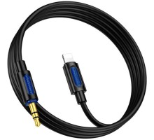 Кабель мультимедійний Lightning to 3.5mm M 1.0m silicone black BOROFONE (6941991114397)