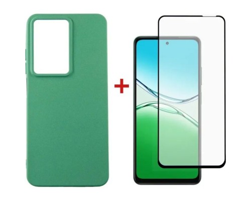 Чохол до мобільного телефона Dengos Oppo A5 4G Case Soft + Glass (Mint) (DG-KM-155)