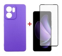 Чохол до мобільного телефона Dengos Oppo Reno 13F 4G Case Carbon + 2 Glass (Purple) (DG-CTG2P-23)