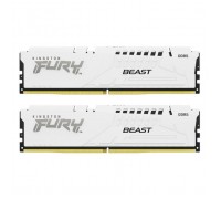 Модуль пам'яті для комп'ютера DDR5 32GB (2x16GB) 6000 MHz Beast White Kingston Fury (ex.HyperX) (KF560C36BWE2K2-32)