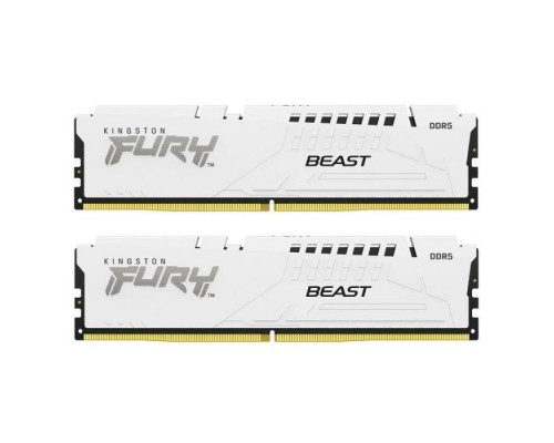 Модуль пам'яті для комп'ютера DDR5 32GB (2x16GB) 6000 MHz Beast White Kingston Fury (ex.HyperX) (KF560C36BWE2K2-32)
