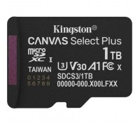 Карта пам'яті Kingston 1TB microSDXC class 10 UHS-I U3 V30 A1 Canvas Select Plus (SDCS3/1TBSP)