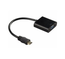 Перехідник mini HDMI M to VGA F 0.3m 4K/2K black Voltronic (YT-C-mnHDMI(M)/VGA(F)-B)