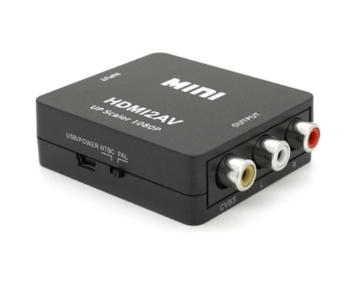 Перехідник HDMI F to 3xRCA F AV 720P/1080P black Voltronic (YT-CM-HDMI/AV-B)