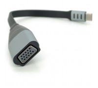 Перехідник USB-C M to VGA F 0.18m black-gray Voltronic (YT-Type-C(M)/VGA(F)-18cm/27031)