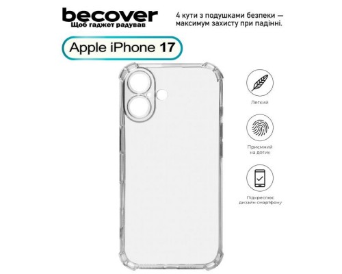 Чохол до мобільного телефона BeCover Anti-Shock Apple iPhone 17 Clear (713793)