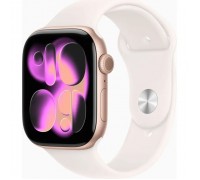 Смарт-годинник Apple Watch Series 11 GPS 46mm Rose Gold Aluminium Case with Light Blush Sport Band - S/M (MEV64RK/A)