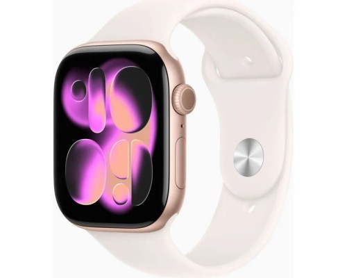 Смарт-годинник Apple Watch Series 11 GPS 46mm Rose Gold Aluminium Case with Light Blush Sport Band - S/M (MEV64RK/A)