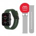 Смарт-годинник 2E Alpha SQ Music Edition 46mm Black-Green + ремінець сірий (2E-CWW40BKGN-WS)
