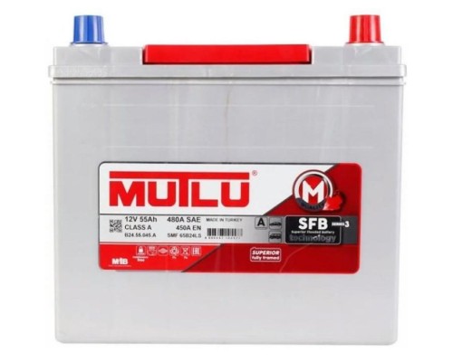 Акумулятор автомобільний MUTLU 6СТ-55 (0) Asia SFB B24.55.045.A