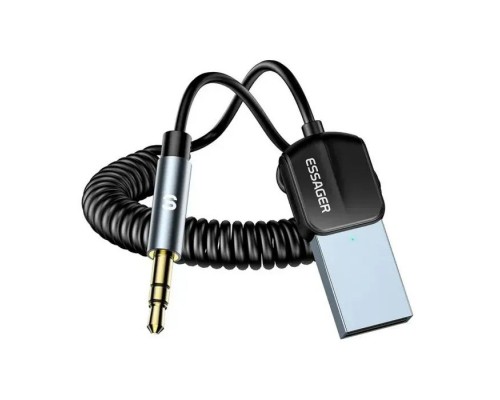 FM модулятор Essager Lingfeng Bluetooth 5.0 Aux Adapter Car Wireless Receiver USB (EBT-LF01-P)