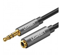 Кабель мультимедійний 3.5mm M to 3.5mm F 1.0m AV118 gray Ugreen (10592)