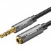 Кабель мультимедійний 3.5mm M to 3.5mm F 1.0m AV118 gray Ugreen (10592)