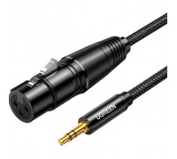 Кабель мультимедійний 3.5mm M to XLR F 2.0m AV182 black Ugreen (20244)