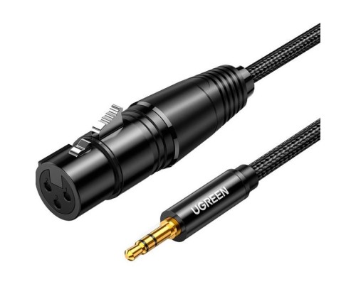 Кабель мультимедійний 3.5mm M to XLR F 2.0m AV182 black Ugreen (20244)