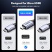 Кабель мультимедійний HDMI M to HDMI micro M 2.0m V2.1 8K60Hz HD164 black Ugreen (15517)