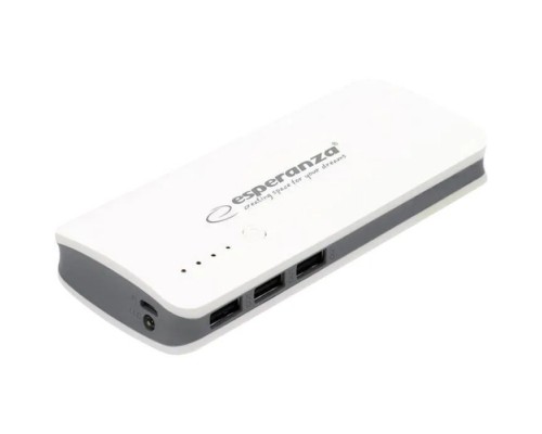 Батарея універсальна Esperanza 8000mAh input/Micro-USB, output/3*USB, White/Grey (EMP106WE)