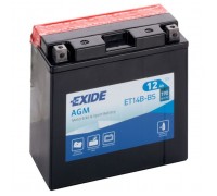 Акумулятор автомобільний EXIDE Акумулятор Мото EXIDE AGM 12Ah (+/-) (190EN) (д150*ш70*в145) ET14B-BS (ET14B-BS)