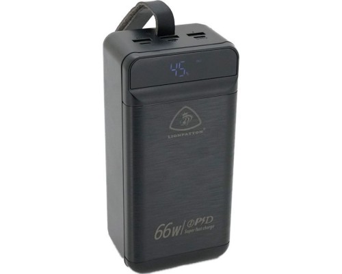 Батарея універсальна LIONPATTON 60000mAh, QC3.0, MicroUSB, Type-C, Lighting, USB, Black (L46 / 34004)
