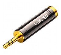 Перехідник 3.5mm M to 6.35mm F AV168 black Ugreen (60711)