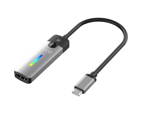 Перехідник USB-C M to HDMI F 8K 60Hz LED RGB J5create (JCA157-N)